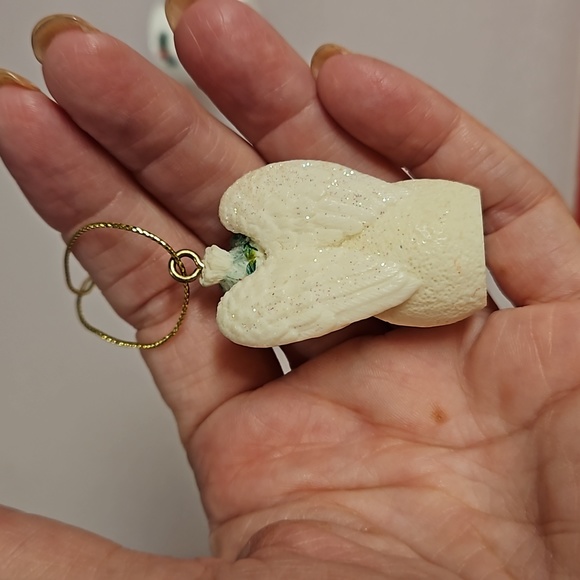 Lot of 4 'Maureen' ornaments angel bell miniature mug carved wood name EUC - Picture 8 of 10